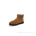Waterdichte waterdichte shearling bont ritslaarzen